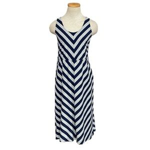 United Colors of Benetton Dress Women’s 2 Blue Grey Sleeveless A-Line Midi